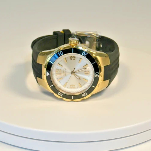 Invicta 17486 Angel Women 38mm 18k Gold Plated Black Dial Sport Elegant