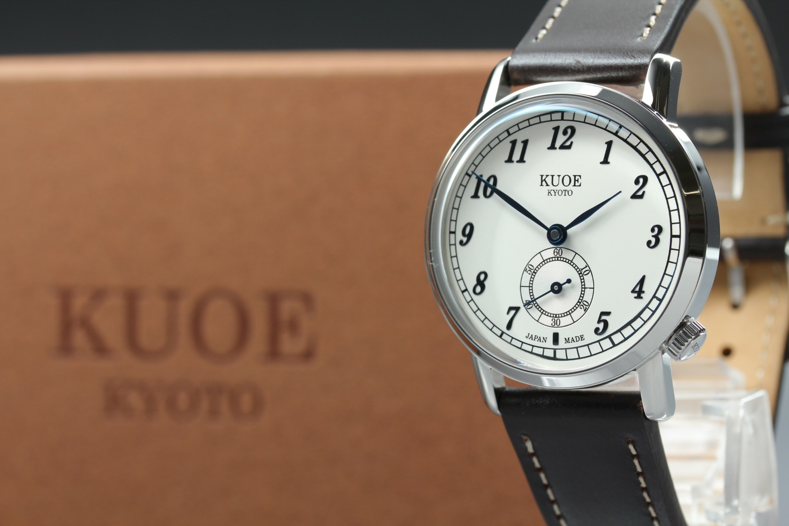 [MINT Box] KUOE KYOTO OLD SMITH 90-007﻿ Silver Brown Automatic Men’s Watch JAPAN
