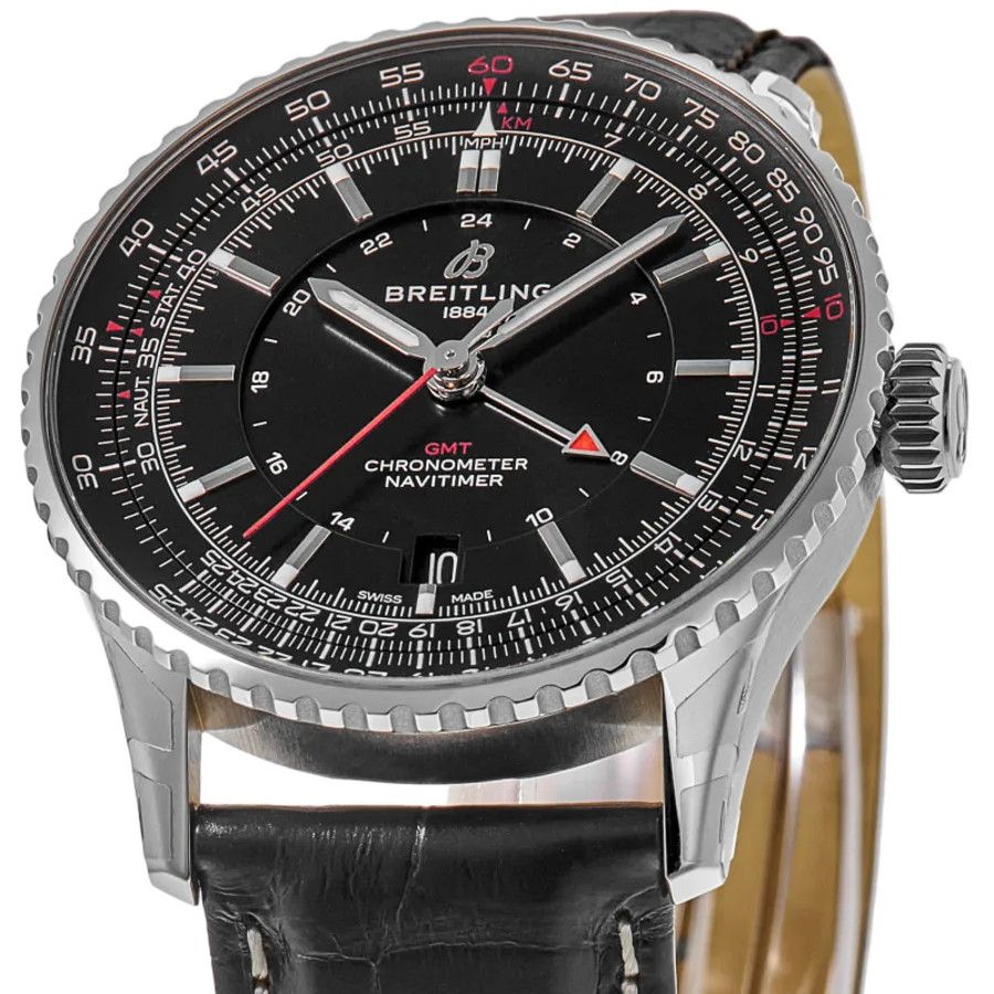 New Breitling Navitimer Automatic 41 GMT Black Dial Men’s Watch A32310251B1P1
