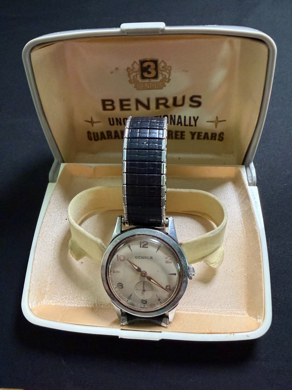 Vintage Benrus Series 2155 Mechanical Watch Working Original Box Papers