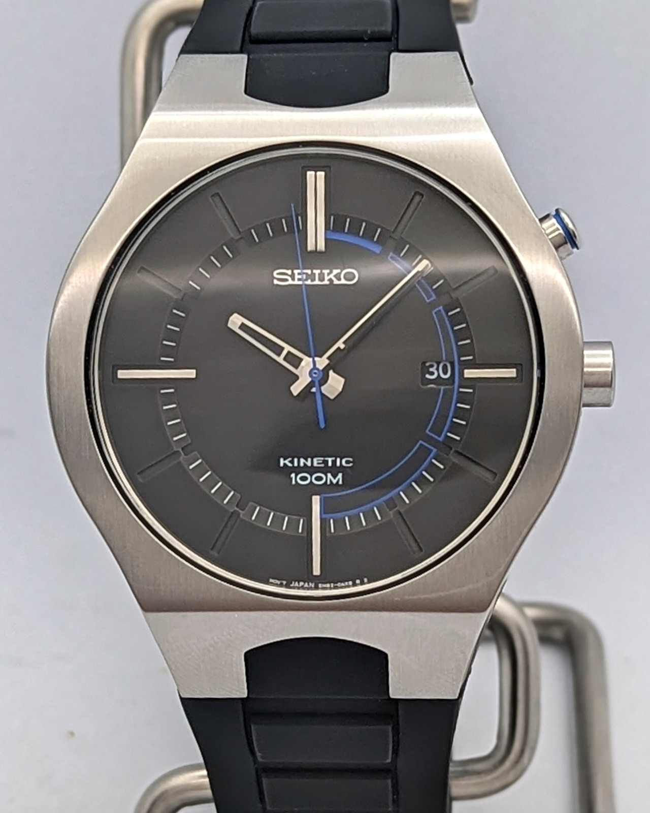 Seiko Recraft SKA651 Kinetic 100M 5M82-0AL0 Black Blue | New Capacitor & Box