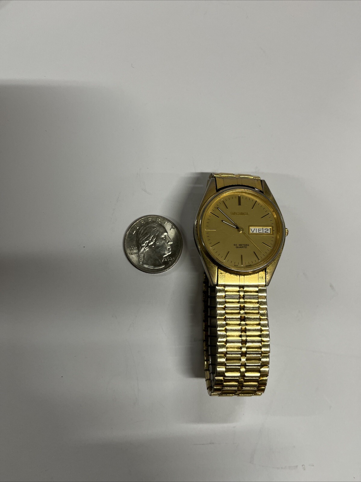 Vintage Speidel 30 Meters Quartz Stainless Steel Water Resistant Watch 7045