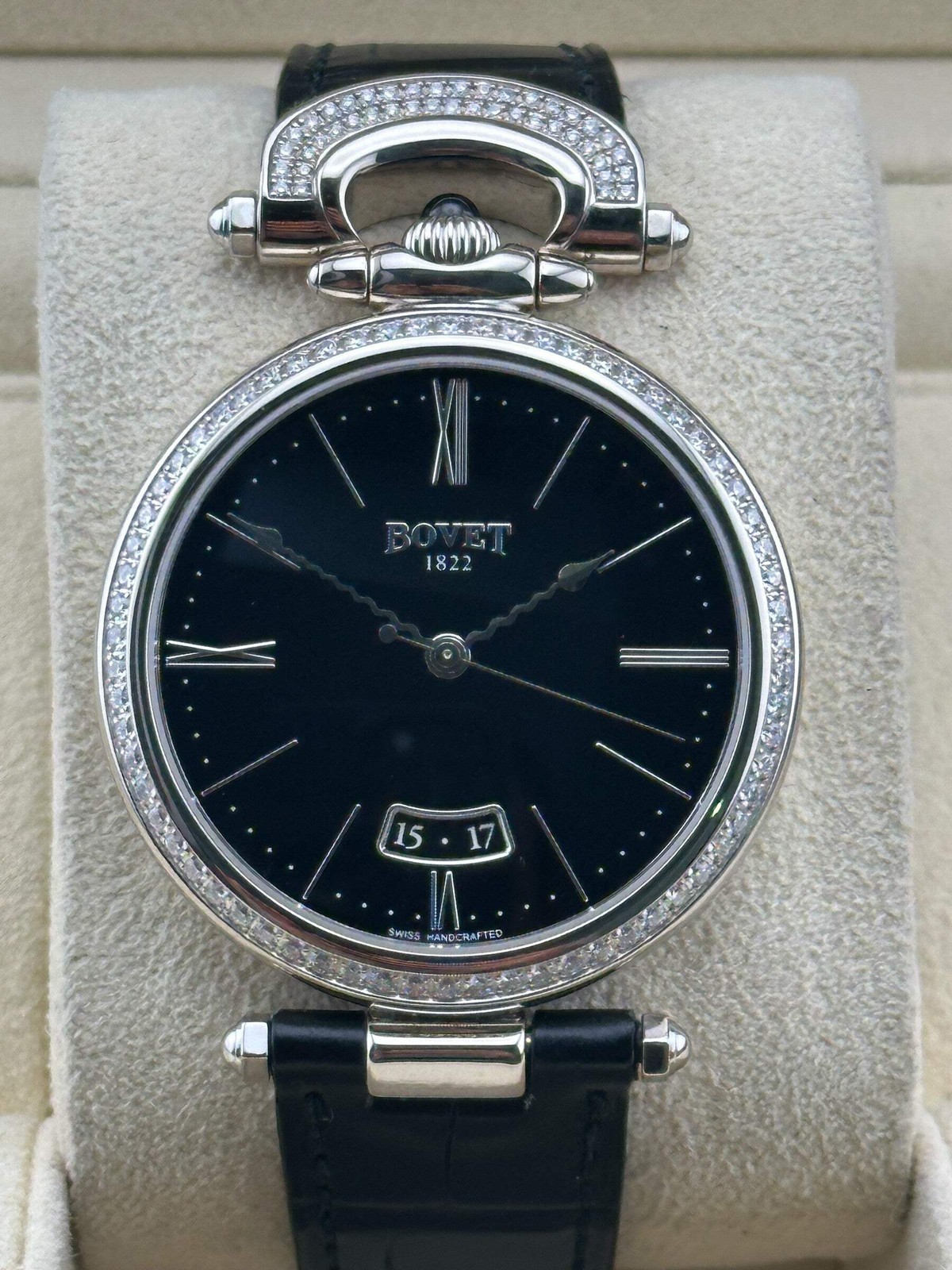 $29800 Retail – Bovet Chateu de Motiers, 18K White Gold, 40mm, HMS0001-SD12, 1.1