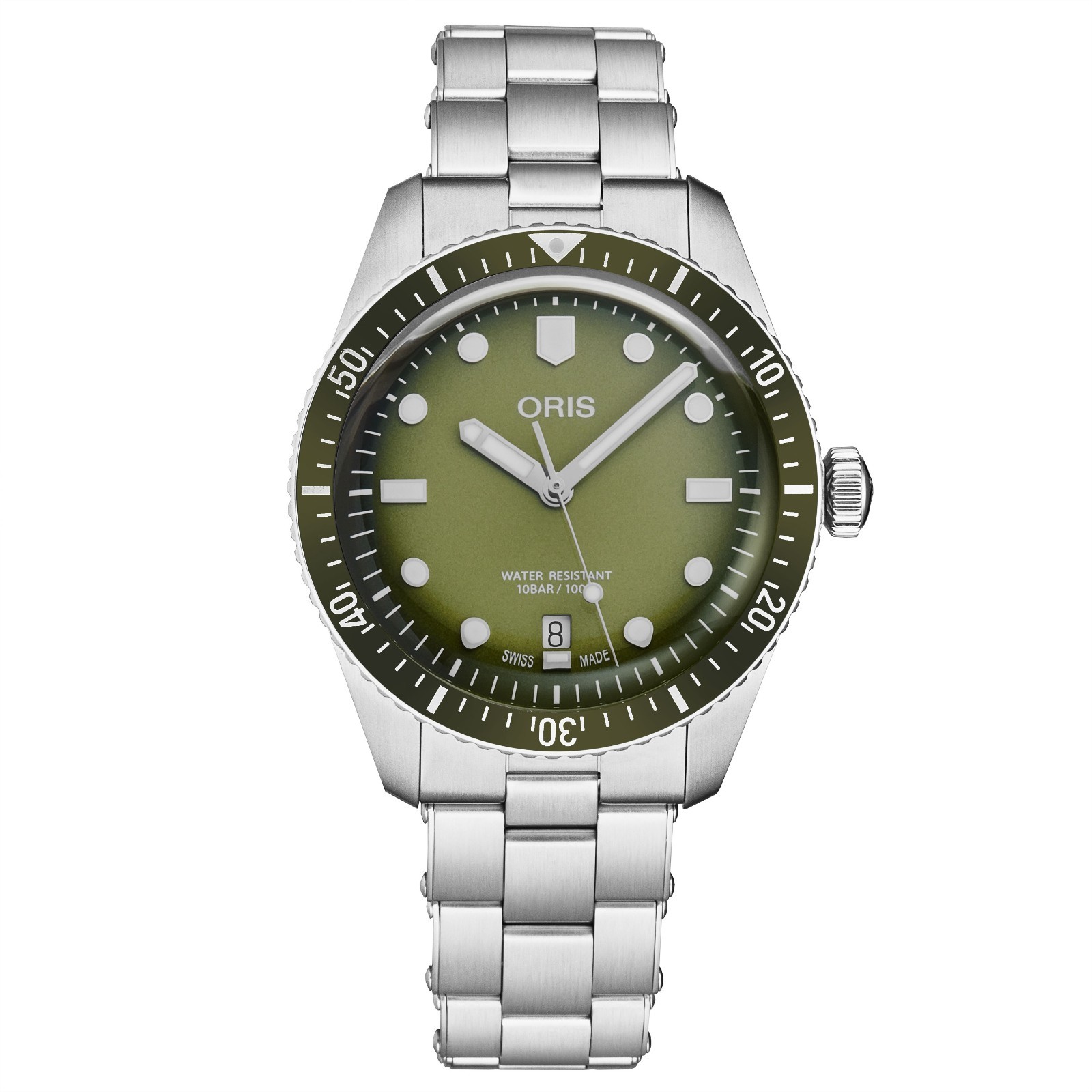 Oris Divers Sixty-Five Date 40mm Green Men’s Watch 01 733 7707 4057-07 8 20 18