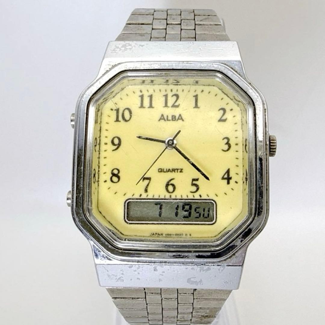 Working condition Seiko ALBA Analog-Digital Men’s Watch V041-5000 y2k