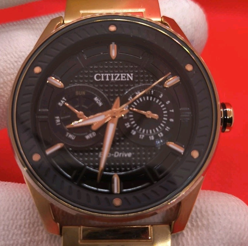 8725-S111919 CITIZEN ECO-DRIVE BLACK DIAL STAINLESS STEEL MEN’S WATCH C2-176