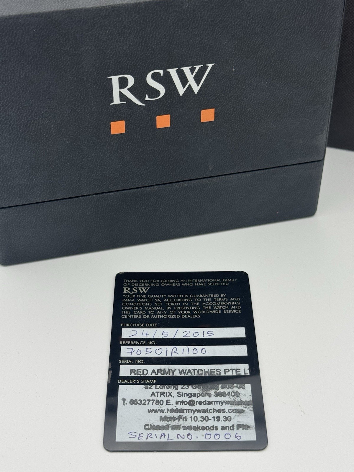 RSW DIVING TOOL AUTOMATIC 7050.1.R1.1.00 – BLACK DIAL! *FULL SET!*