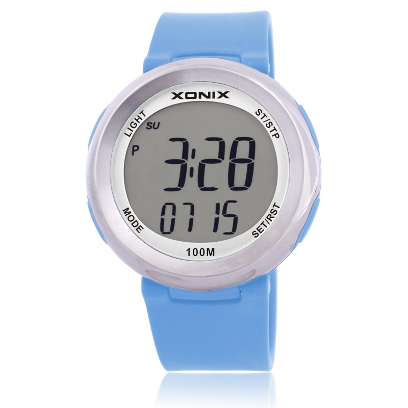 Xonix Girls Sports Watch Women Digital Led Light WR100m Swim Diving Big 40mm