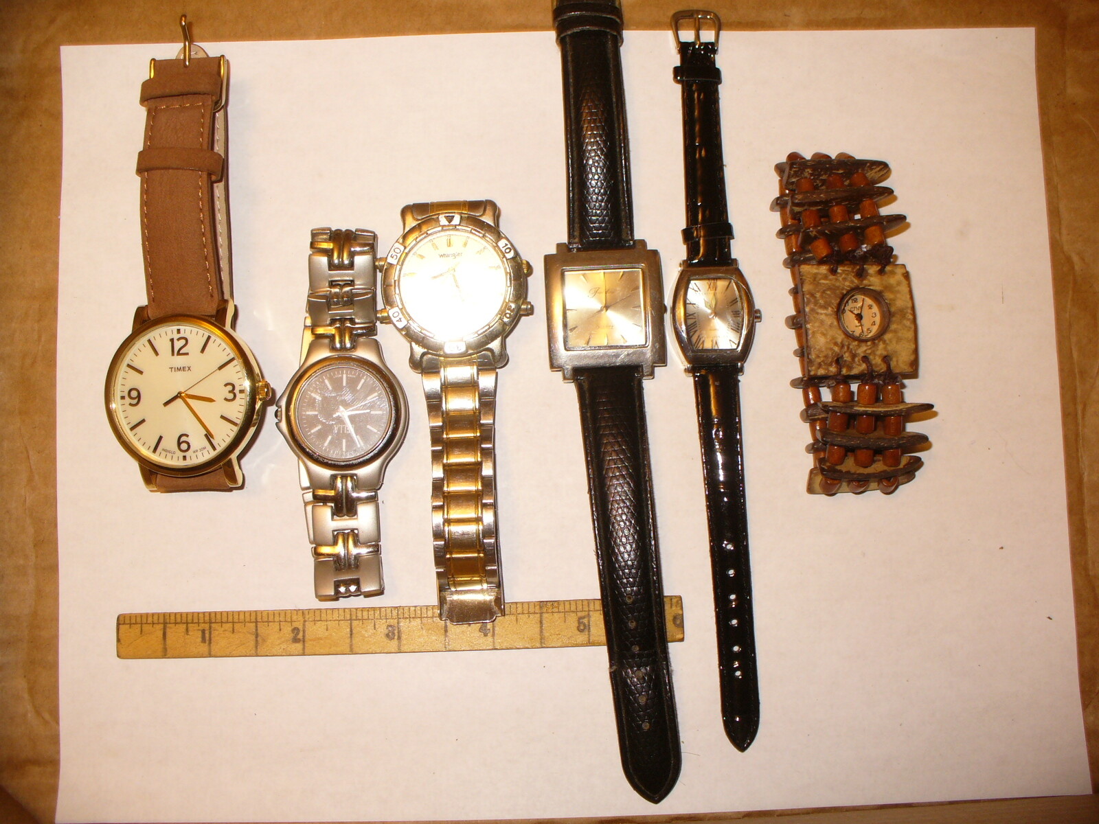 6 Lot of Watches Nice Working Timex T2P527 5 Others Condition Unknown Wrangler