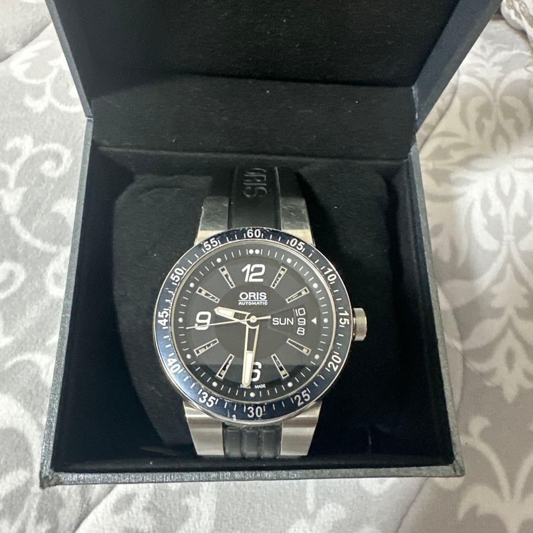ORIS Williams F1 Team Day Date Automatic Black Dial Rubber Men’s Sport Watch