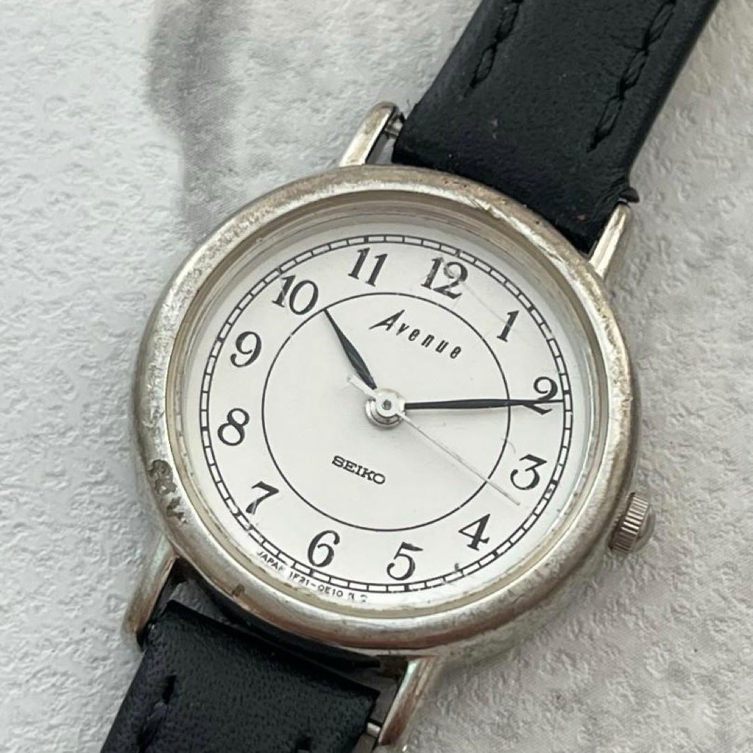[Working Condition] SEIKO Avenue Silver White Round Watch