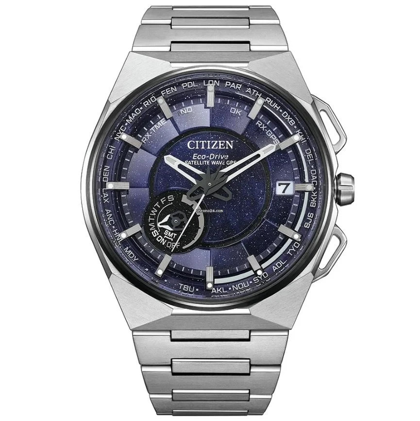 Citizen Men’s Satellite Wave X Perpetual World Time Watch – CC3097-52L NEW