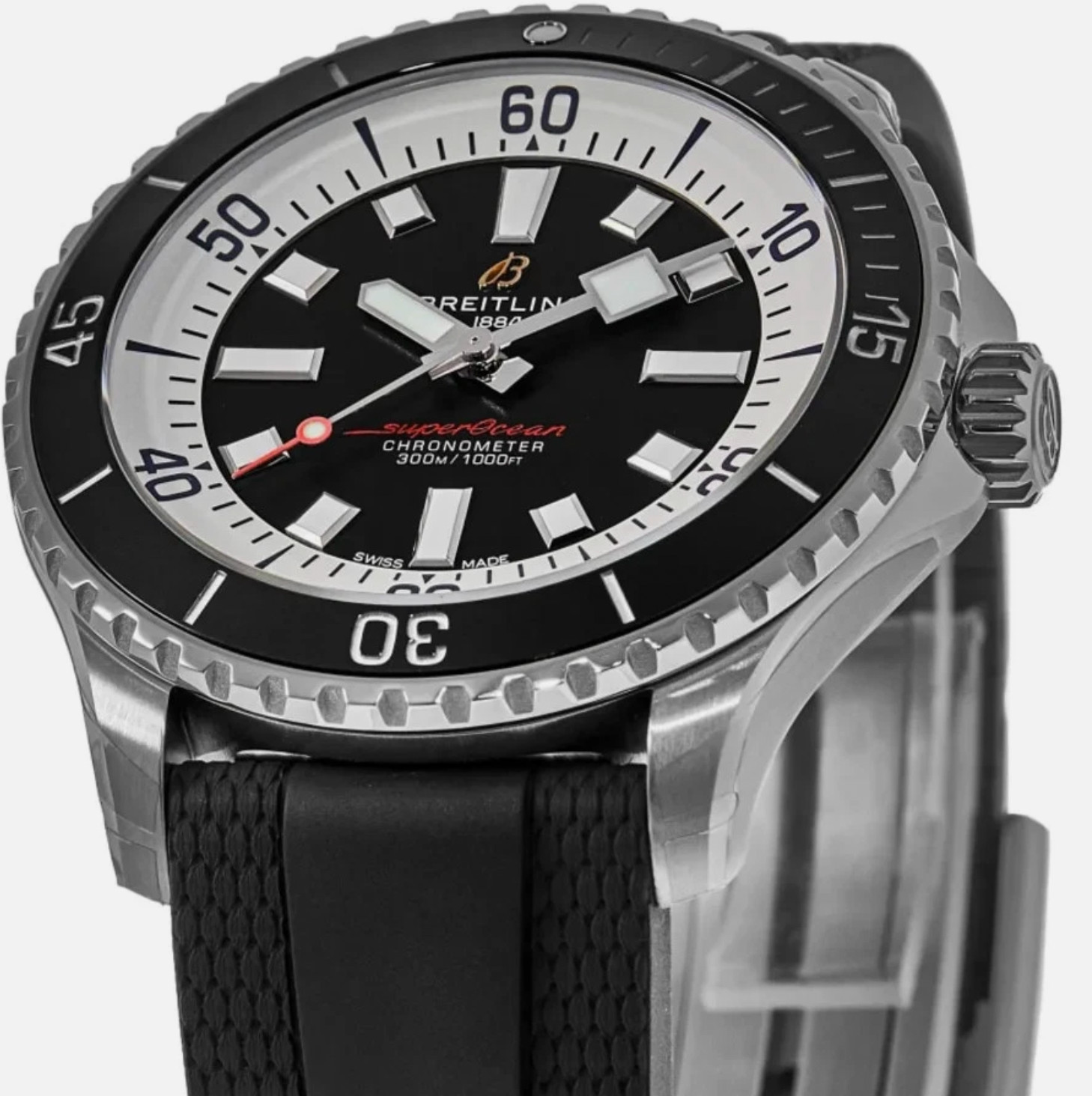 Breitling Superocean Automatic 42 Black Dial Watch A17375