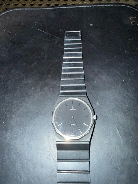 Vintage Men’s Concord Mariner SG Watch Gold & Black Gun Metal