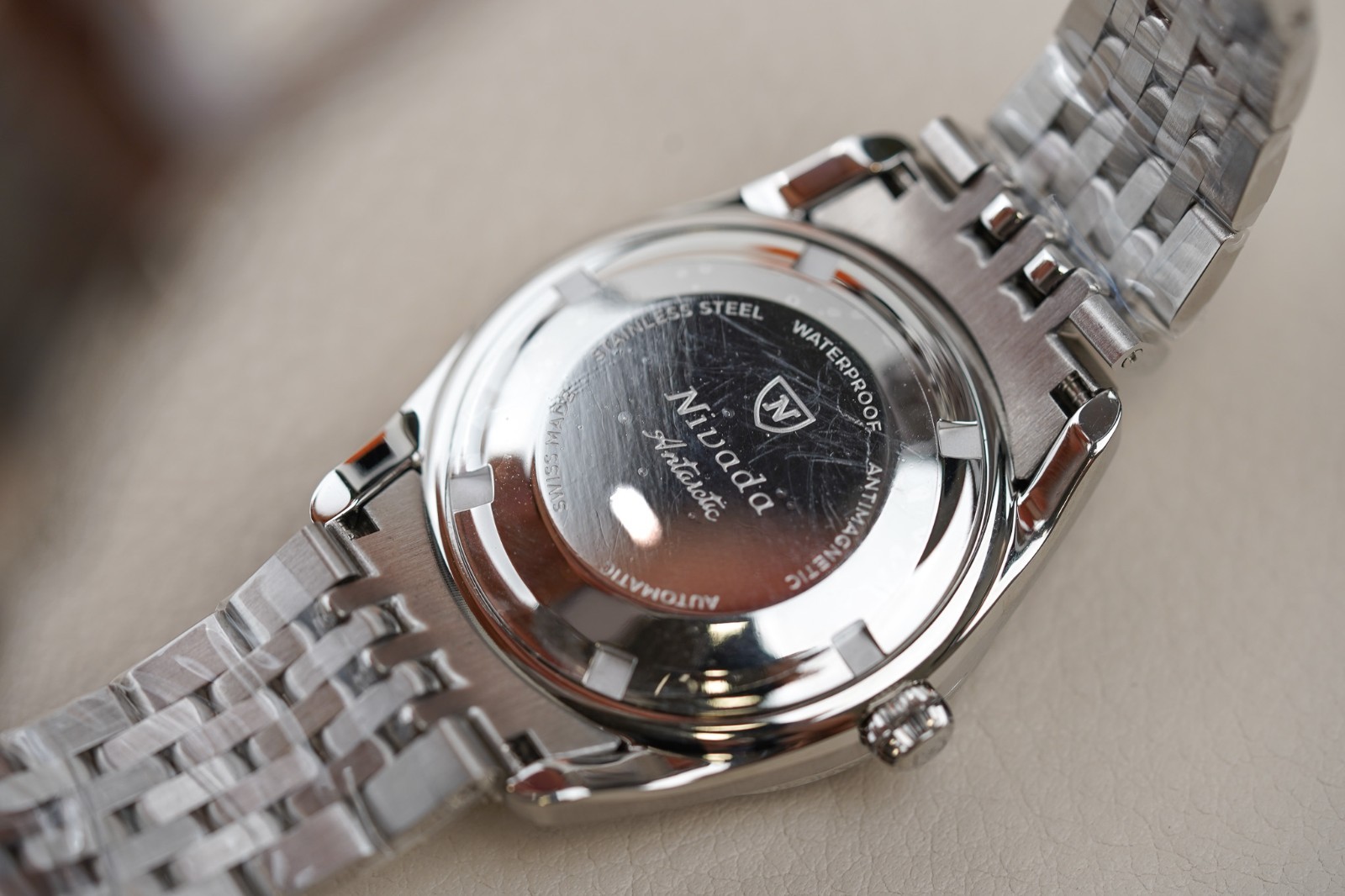 Nivada Grenchen Antarctic Spider Silver Dial BOR 32023A04 Steel Automatic Watch