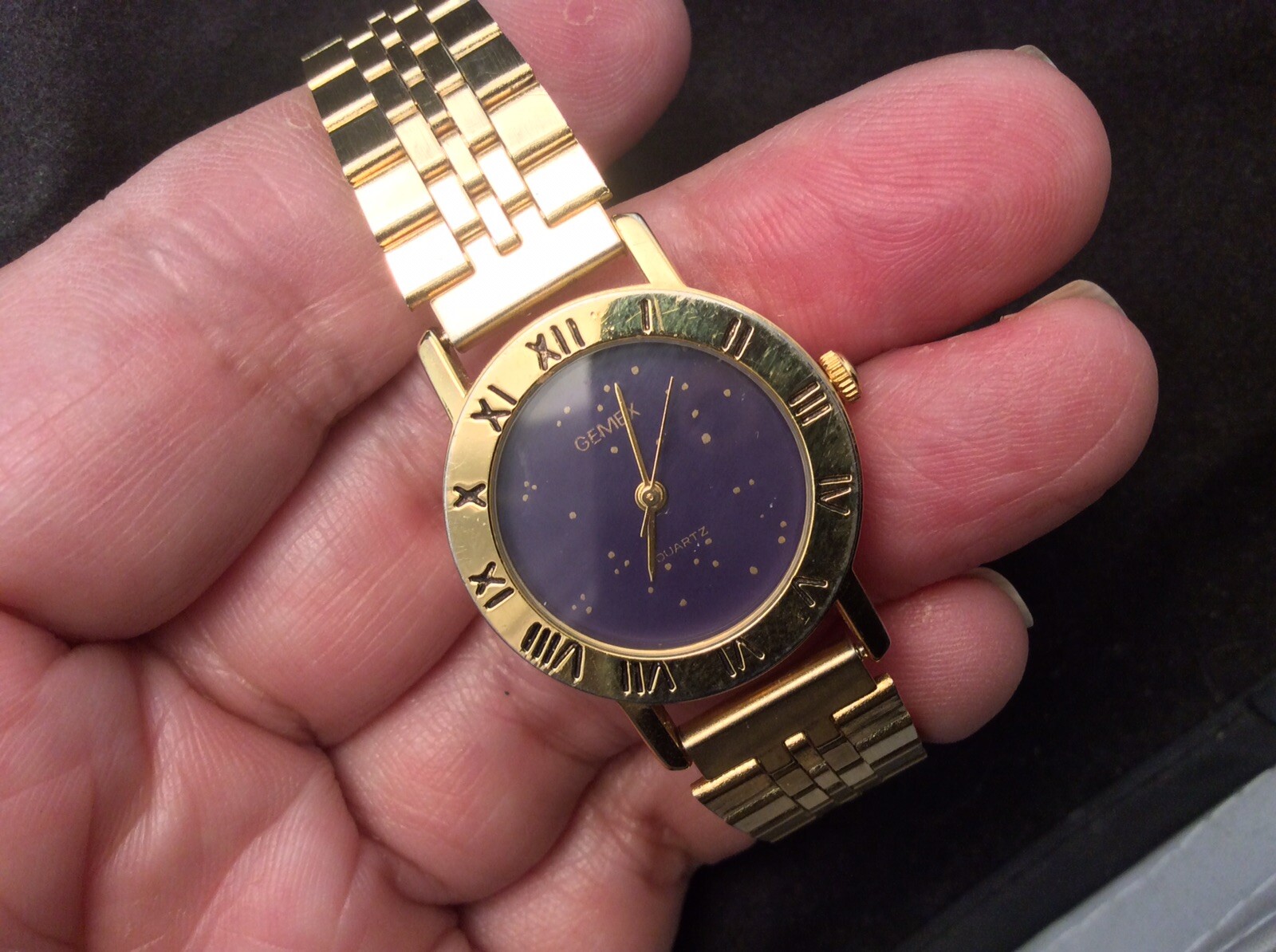 Very Pretty Ladies GEMEX Quartz Watch With Adjustable Link Bracelet Band Works