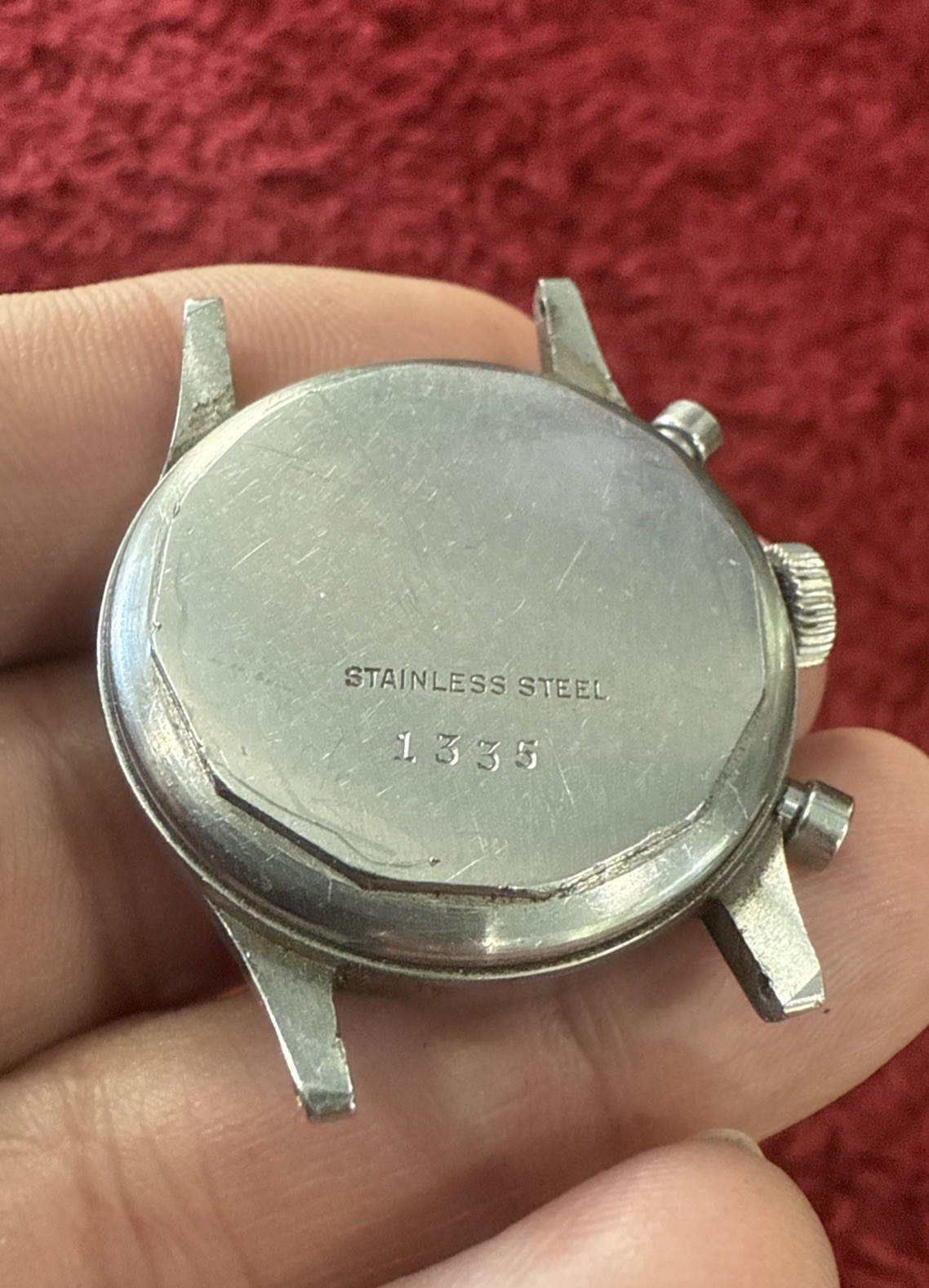 Minerva ref. 1335 Manual Wind Chronograph cal. 13-20 for restoration.