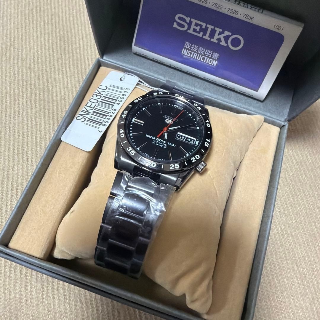 Seiko 5 SNKE03K1 Automatic Black Dial 21 Jewels Men’s Watch New Japan