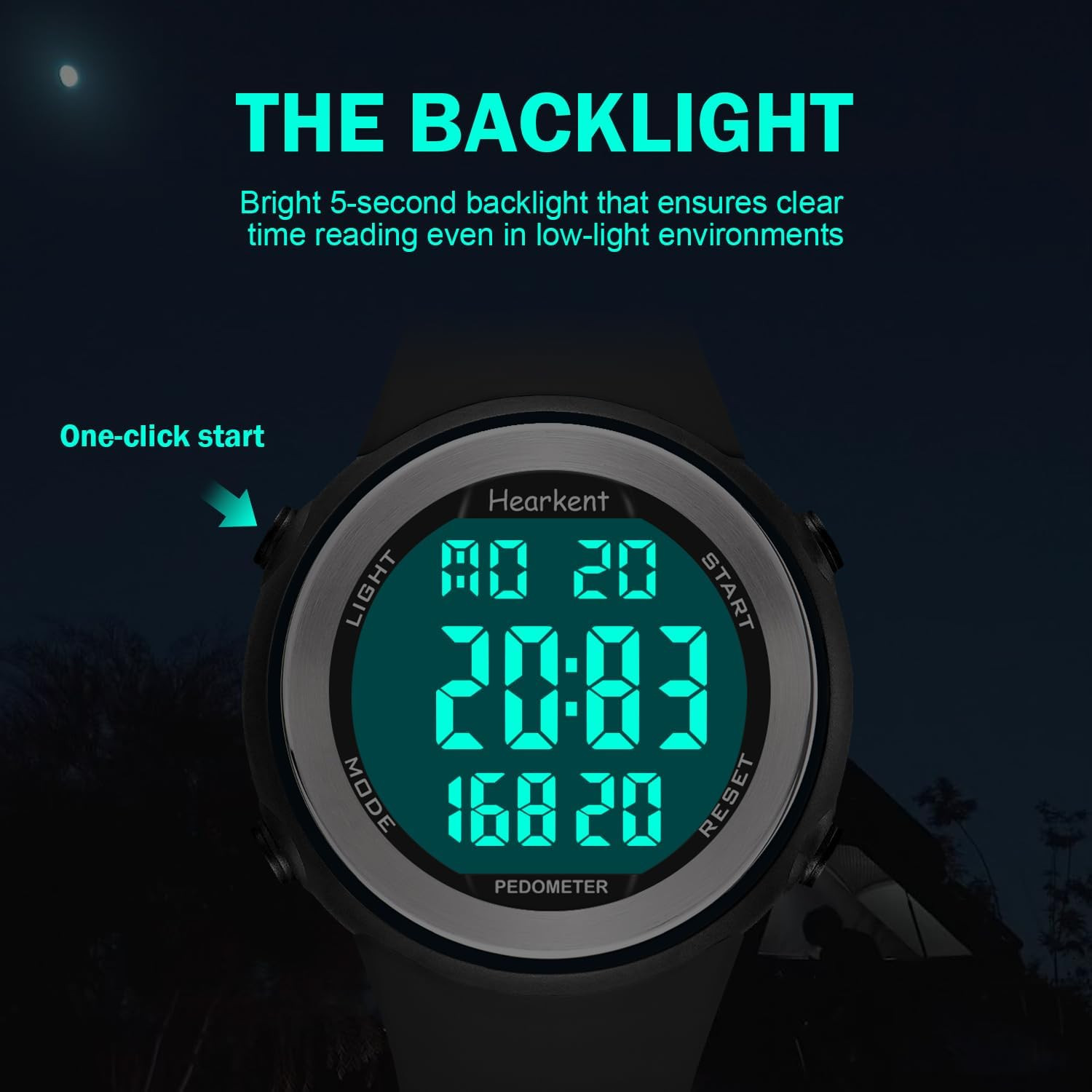 Waterproof Pedometer Watch for Senior Non Bluetooth No App Required