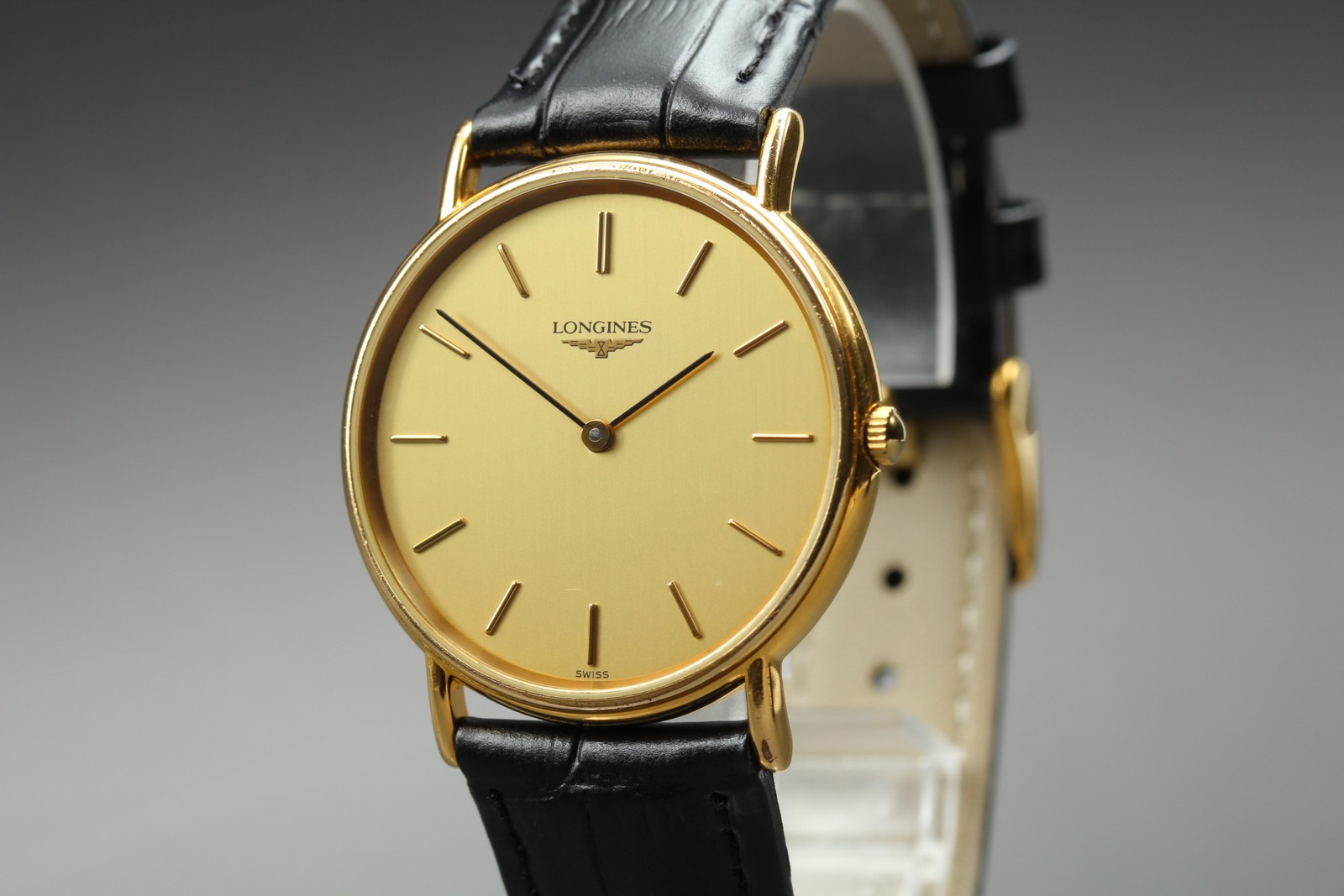 [Near MINT] LONGINES L4.637.2 32mm Gold Dial Quartz Men’s Watch From JAPAN