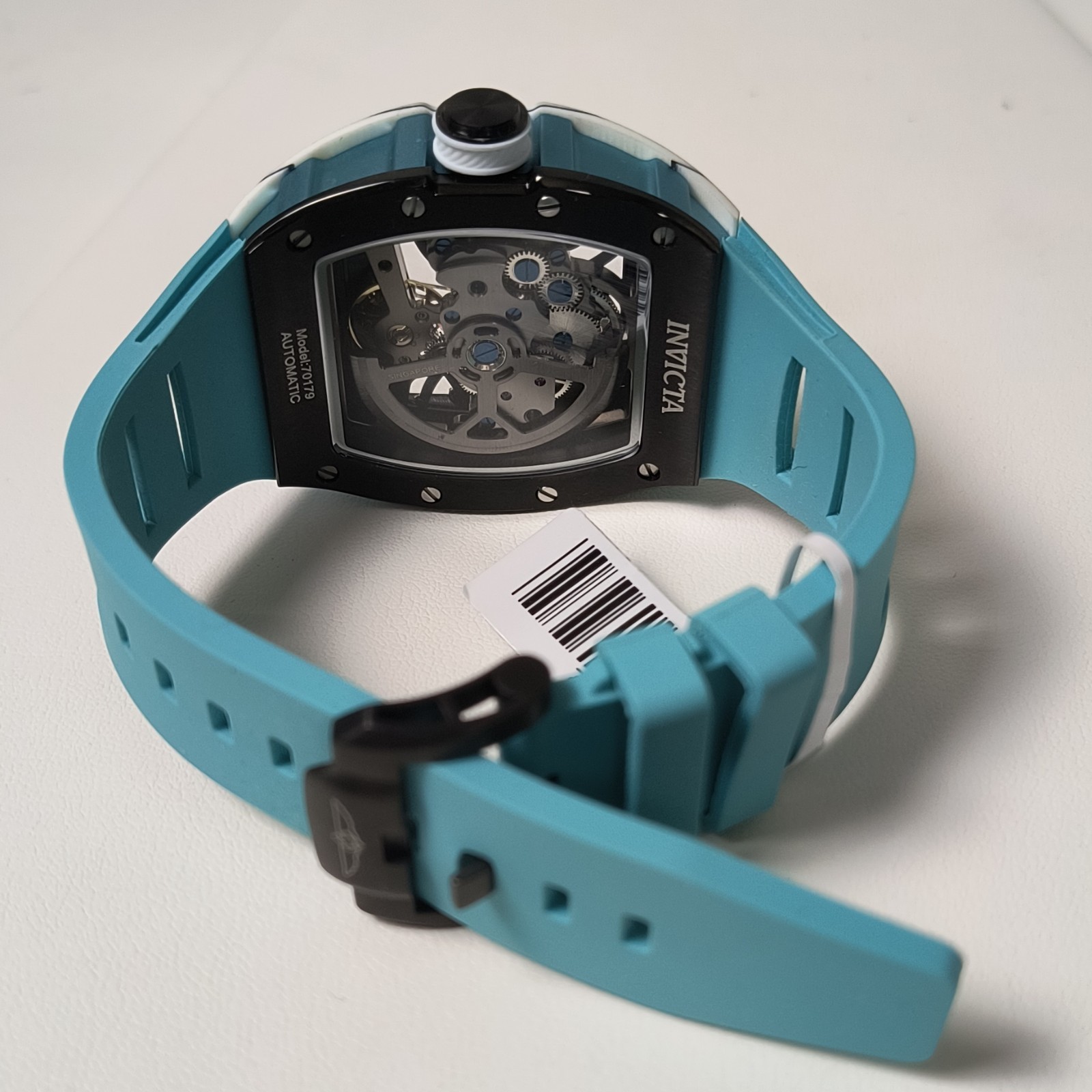 Invicta Automatic S1 Rally Interstellar Tiffany Blue Silicone Strap Watch Box