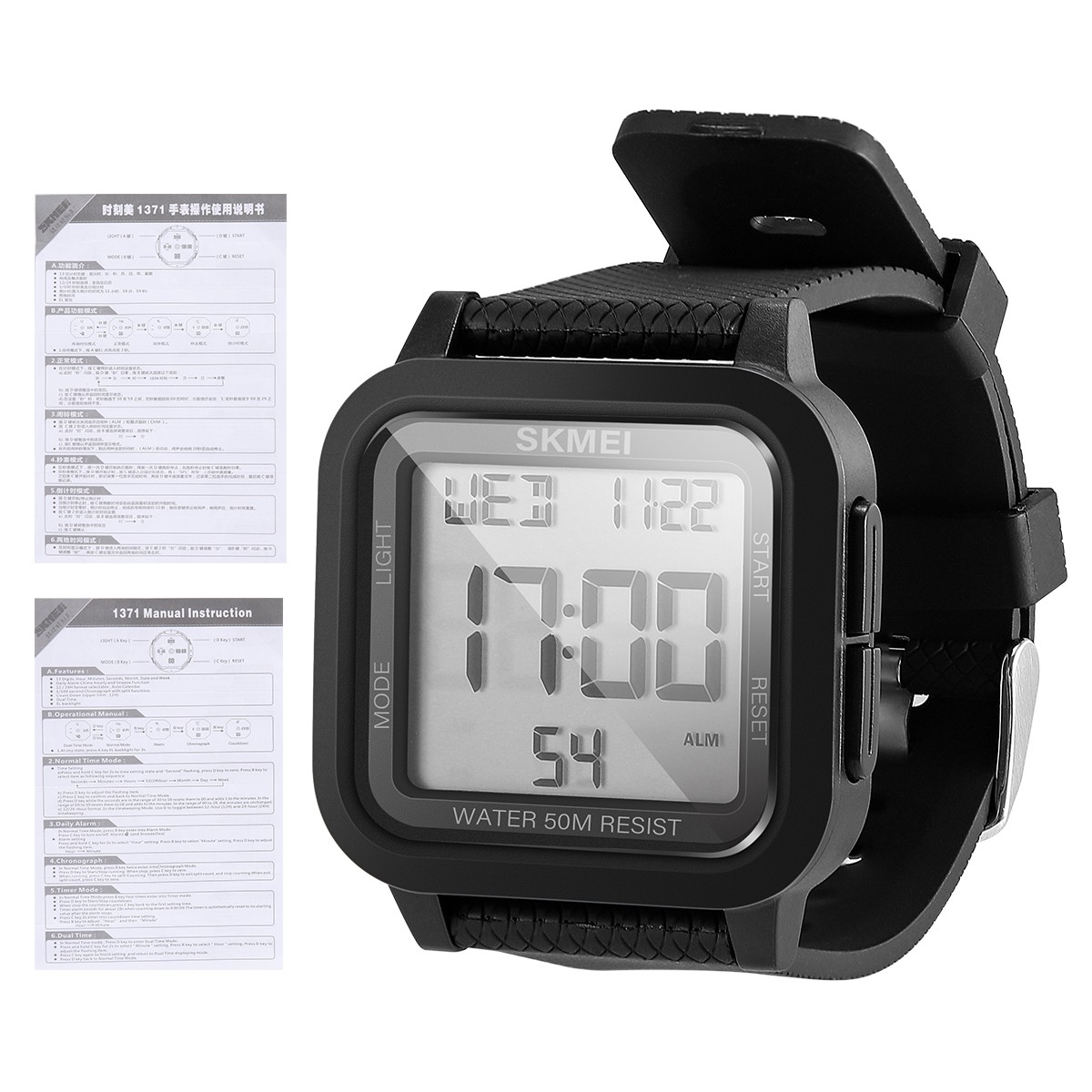 MEN SKMEI 1894 Multifunction Waterproof Digital Sports Watch Stopwatch Timer NEW