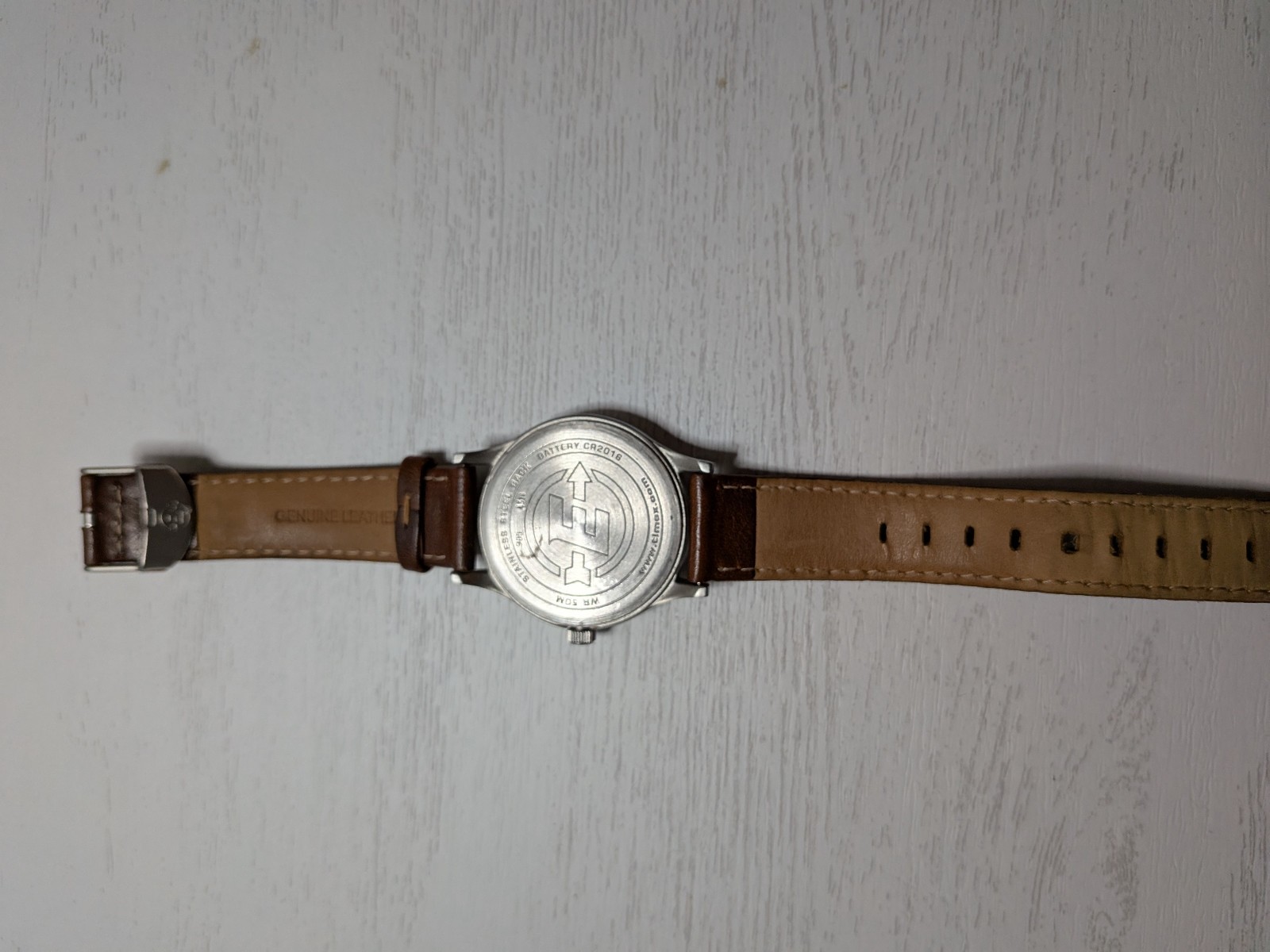 Timex Expedition 37mm Silver Case** Brown Leather Band**Men’s Watch**Needs Batt
