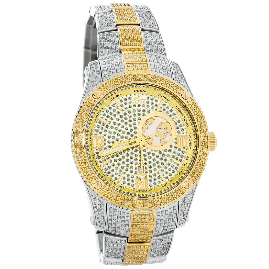 JBW Jet Setter GMT Two-Tone Diamond Men’s Quartz Watch J6370D