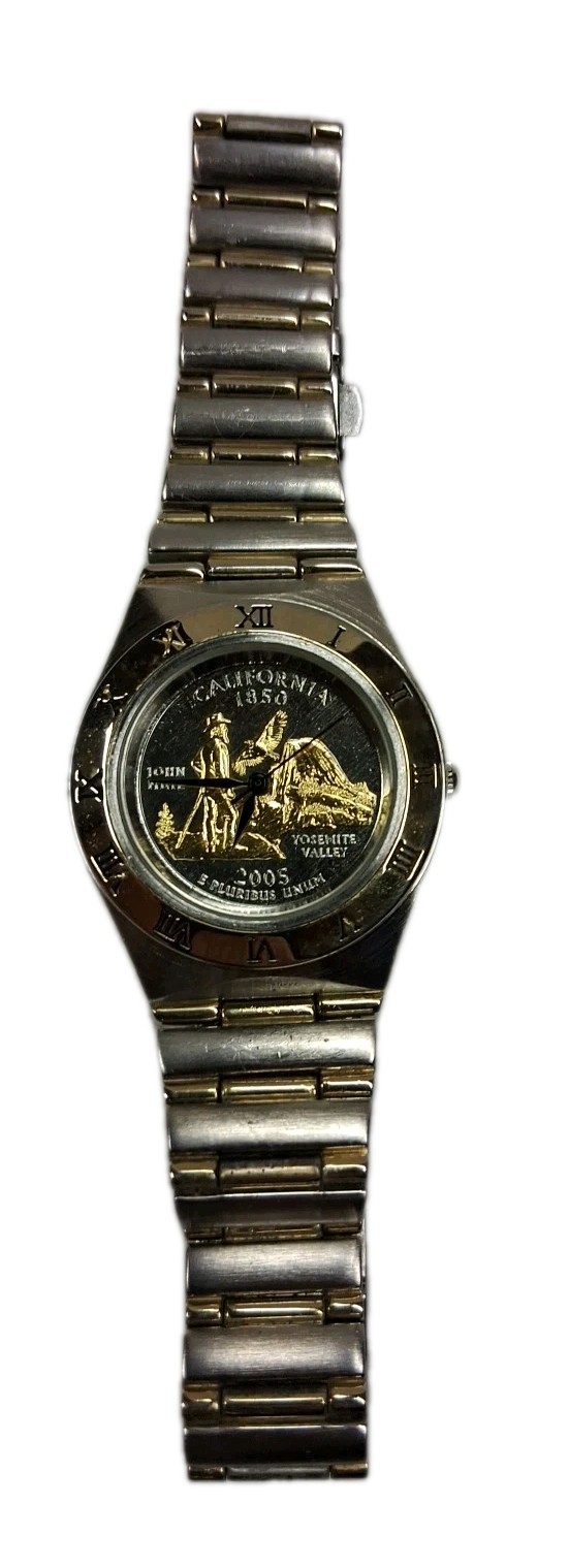 Collectable 2005 California Quarter Watch 2 Tone Silver/Gold Excellent Condition