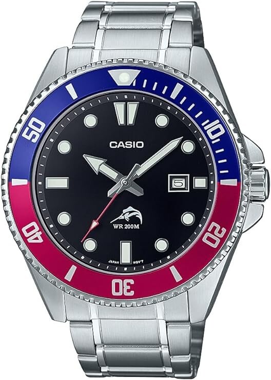 CASIO MDV106DD-1A2V Mens DURO 200M ALL METAL w Date Analog Sport Dive Watch $90