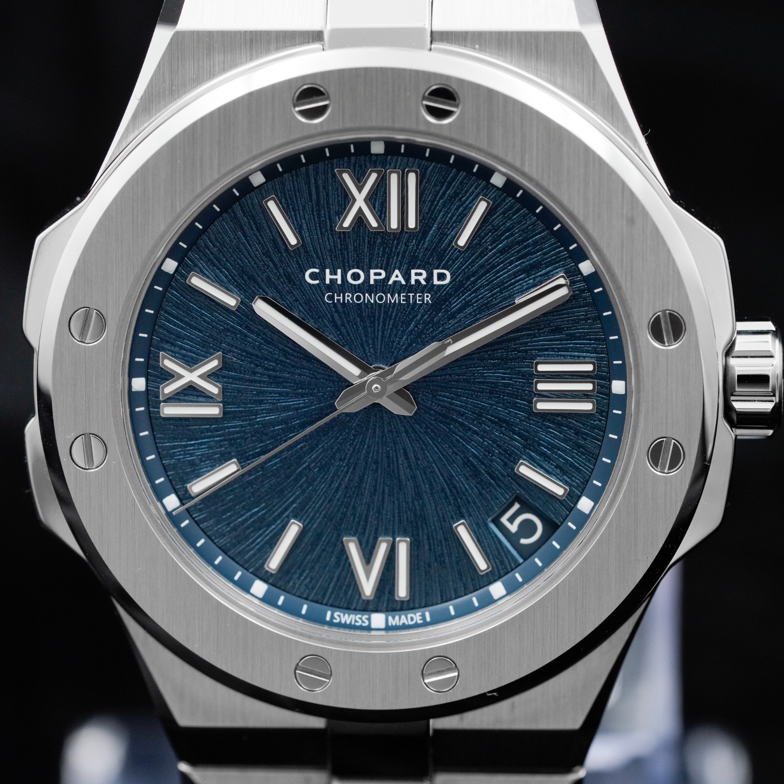 2025 Chopard Alpine Eagle Blue Large Ref. 298600-3001 Box and Papers