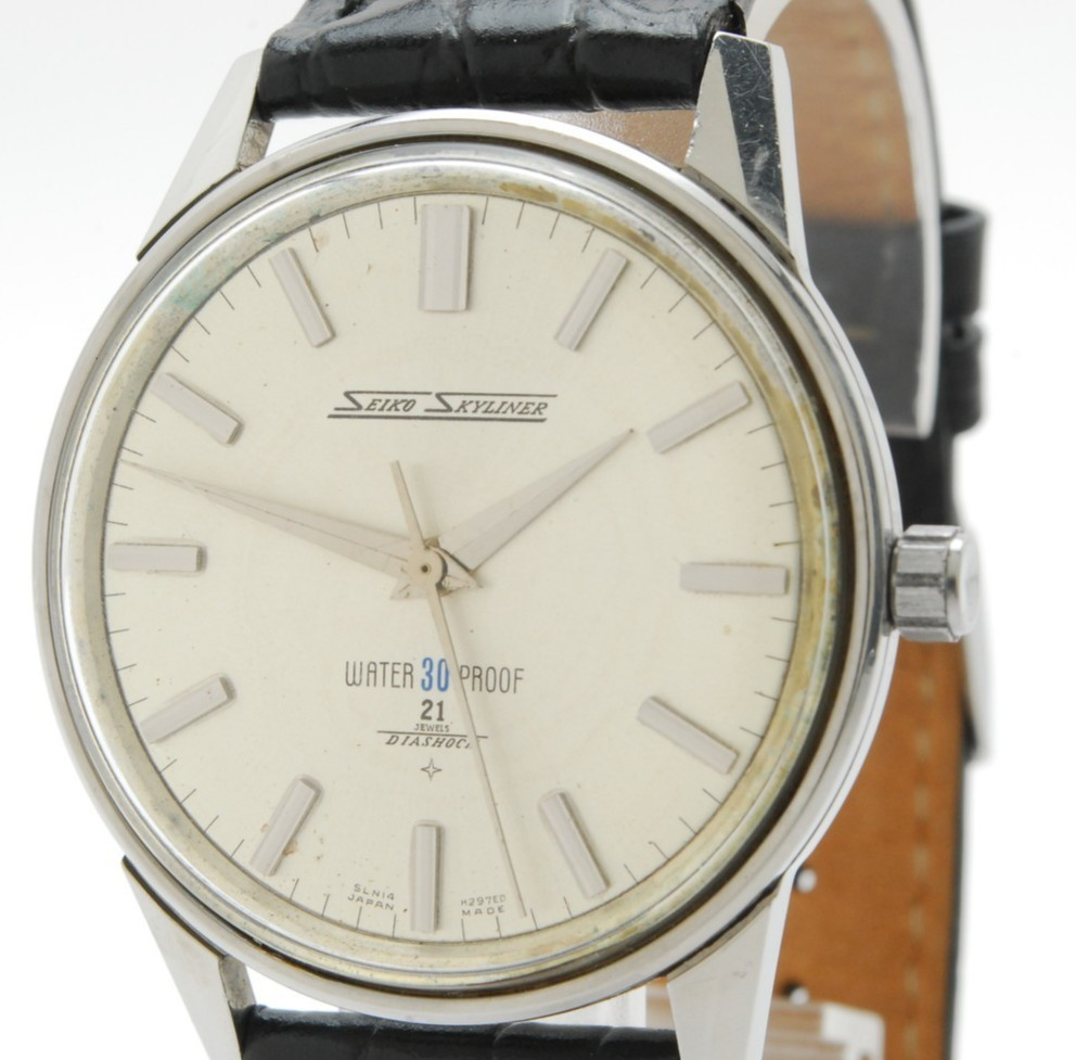 SEIKO SKYLINER 6220-9970 Sunburst Dial 21J Hand-winding Vintage 1965 From Japan