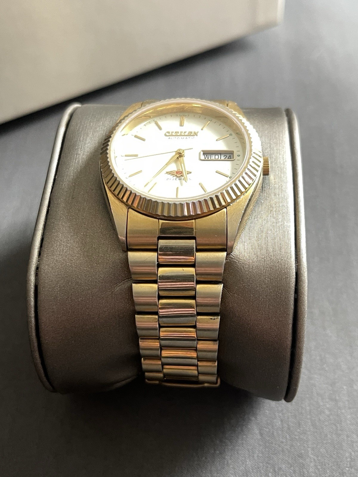 Citizen Eagle 7 Gold Day/Date Automatic Watch Ref 4-R10761 Vintage Watch