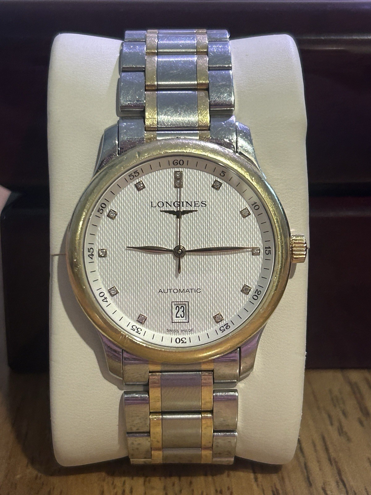 Longines Master Collection Automatic Two-Tone Diamond Dial Date 38.5mm Box