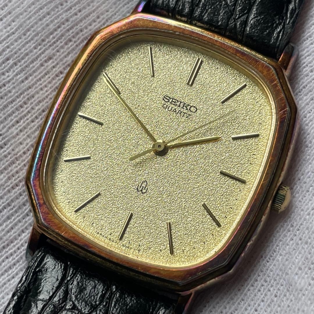 SEIKO Sgp 6431 5030 Timepiece Quartz Watch Suwa Vintage Dial Gold Band