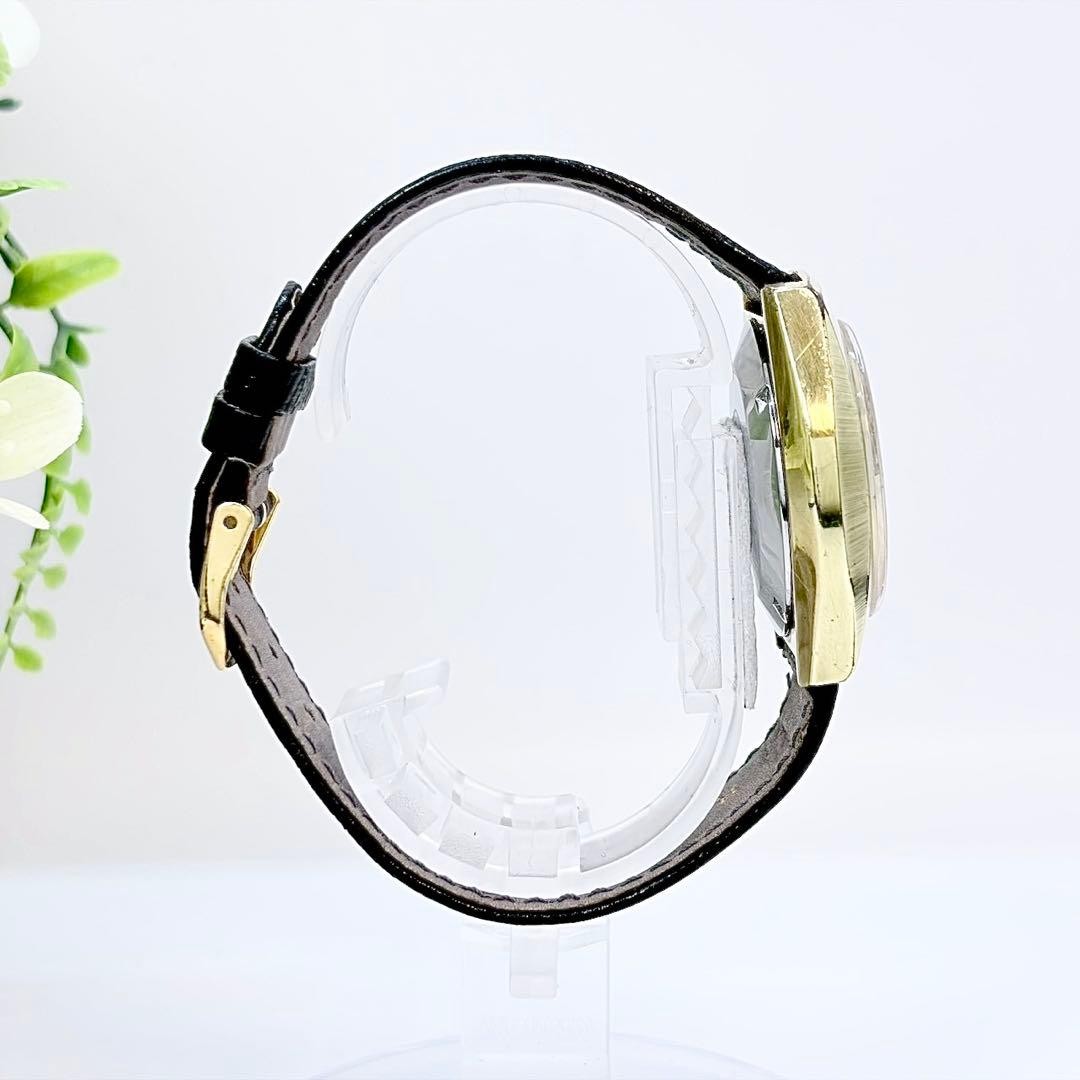 RADO VOYAGER TWO Automatic Wristwatch: Black Gold Dial 16.0 19.5cm Vintage