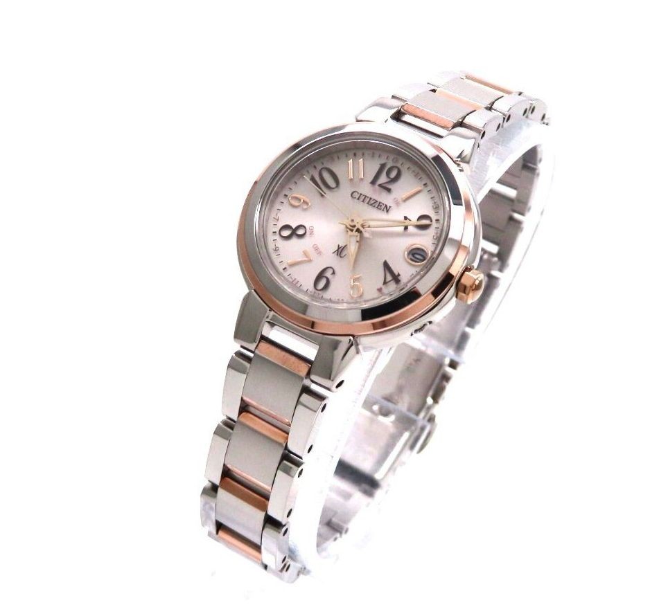 CITIZEN XC Cross Sea ES9434-53X Eco-Drive Solar Radio Ladies Pink Dial GP Combo