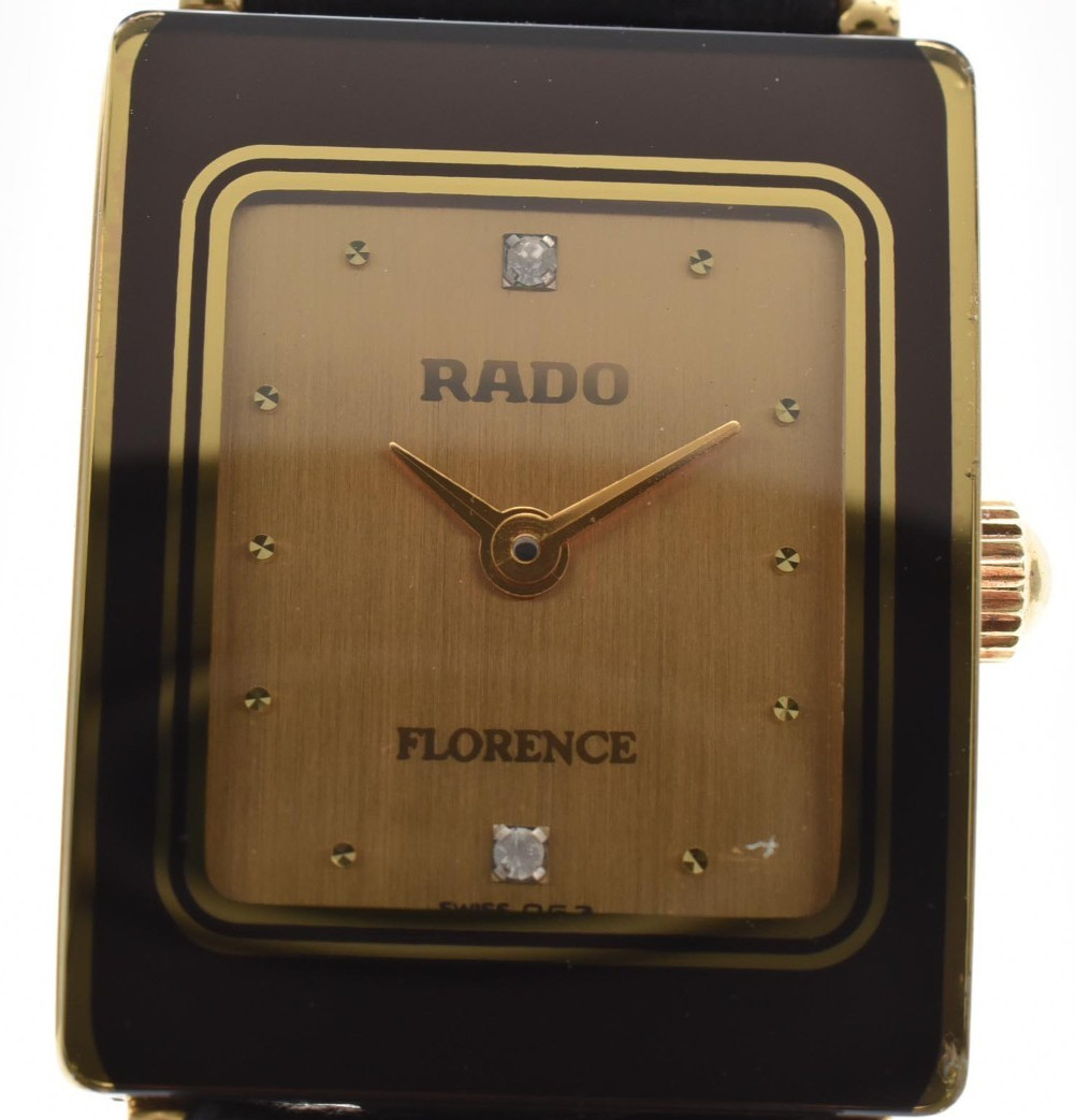 [NEAR MINT] RADO Florence 153.3606.2N Dial 2 Diamonds Womens Quartz Watch Japan
