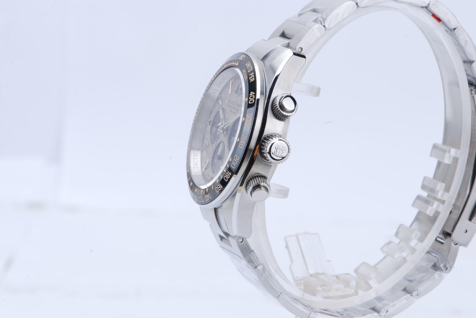 TACTICAL FROG VS75 Quartz Solar Chronograph Watch 41mm Paul Newman Panda 316L C3