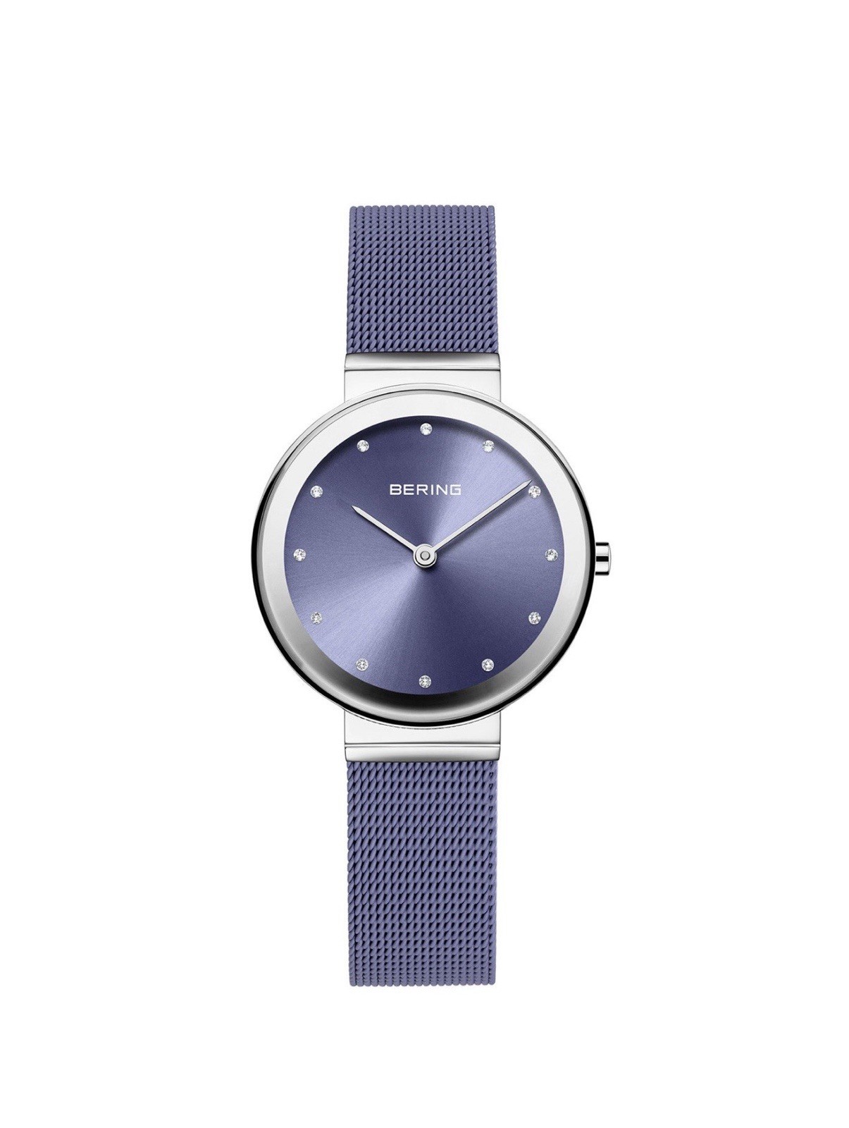 Bering Classic Stainless Steel Lavender Dial Ladies Quartz 31mm Watch 10131-909