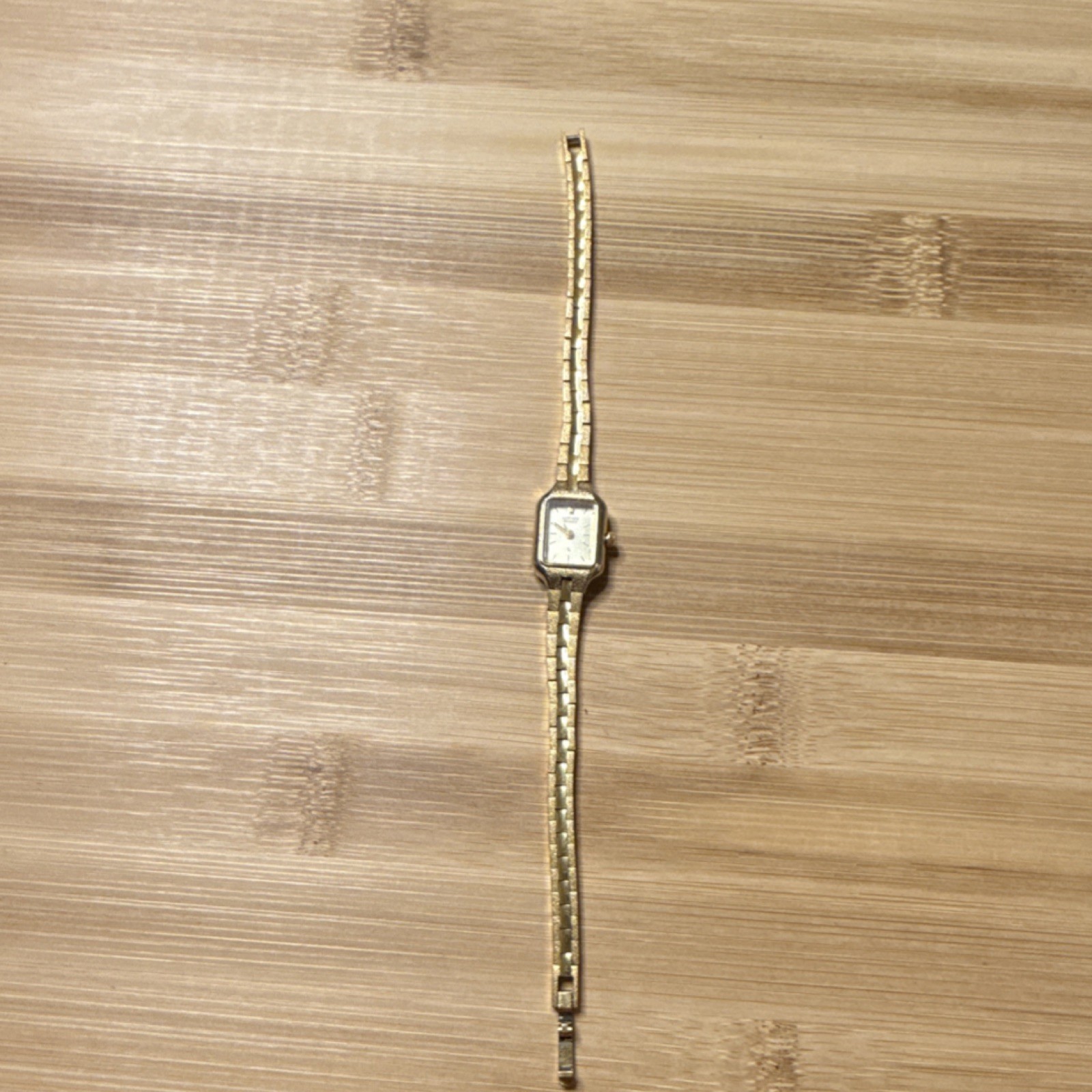 Citizen Quartz Women’s Gold Analog Rectangle Wristwatch Stick Indexes Bracelet