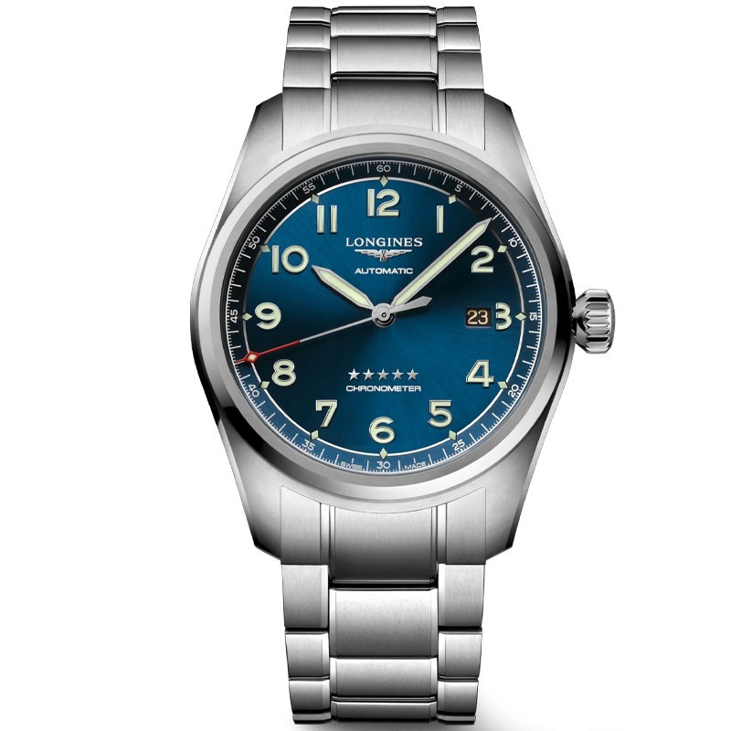 New Longines Spirit 42mm Chronometer Sunray Blue Dial Men’s Watch L38114936