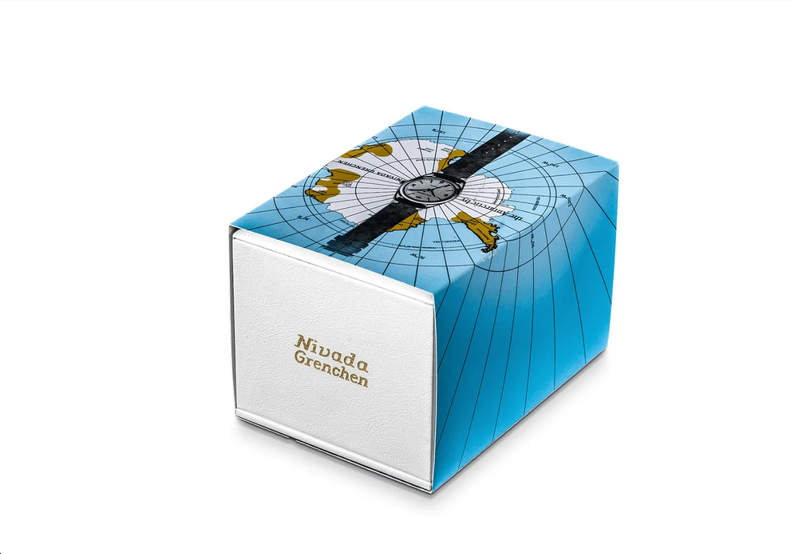 Nivada Grenchen Antarctic Spider 39mm Automatic NEW Swiss Made Art Deco Desgin