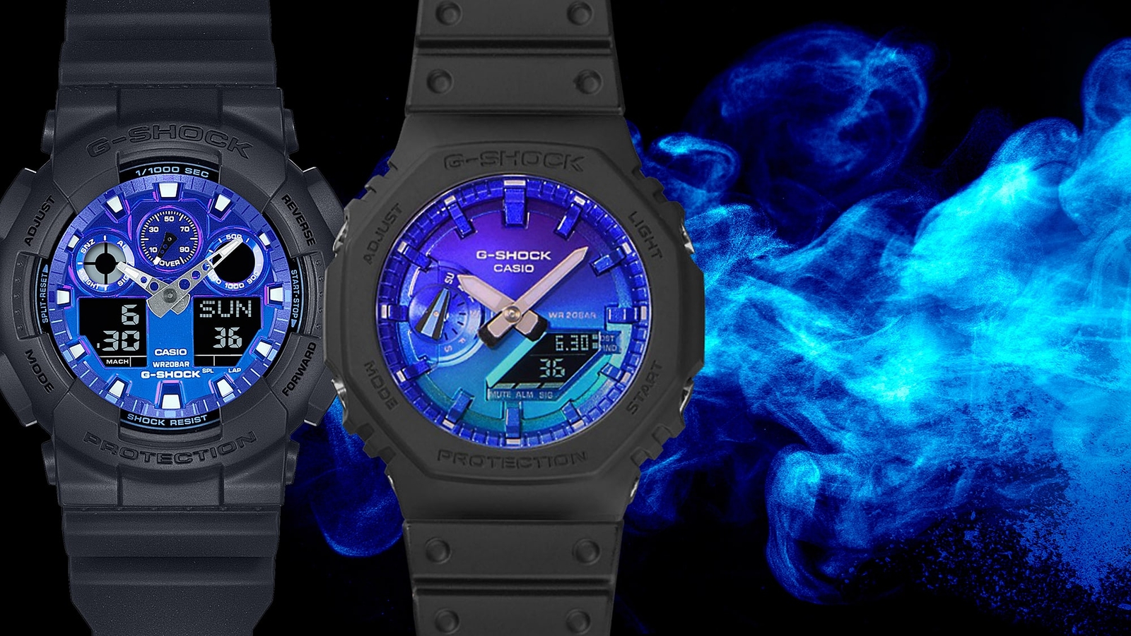 CASIO G-SHOCK GA-100FL-1AJF Flame inside Analog Digital Watch Big Case 51.2mm