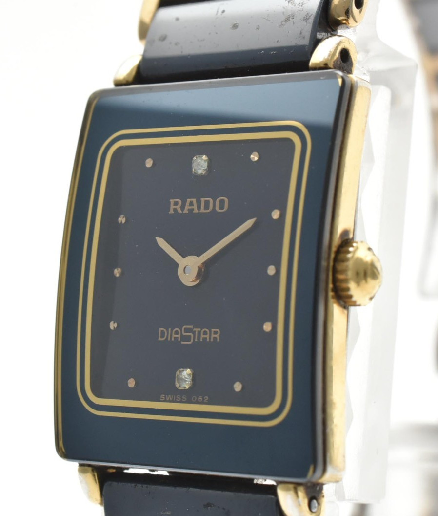 [Excellent+5] RADO Diastar 153.0283.3N black Dial Quartz Woman’s Watch JAPAN