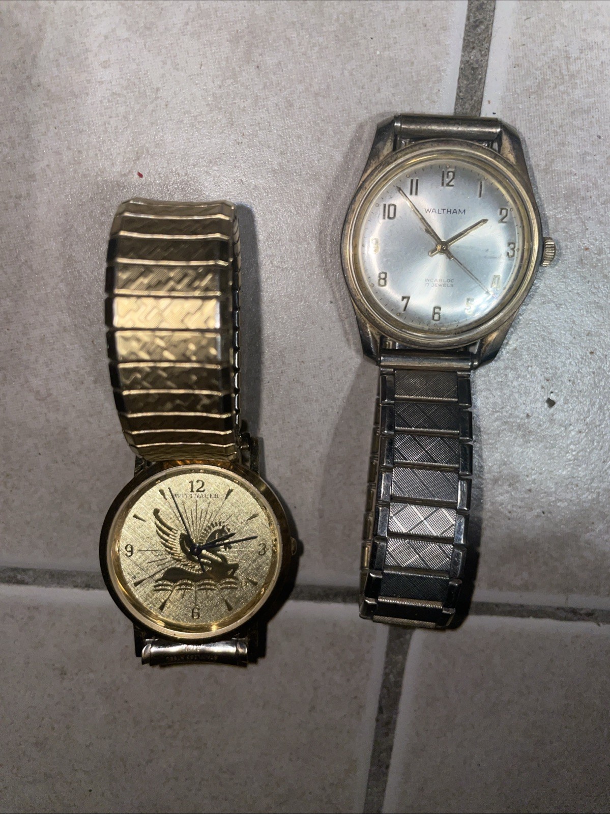 Waltham Watch 17j. Manual Wind Up Date Numeral Markers Red Arrow Plus Other