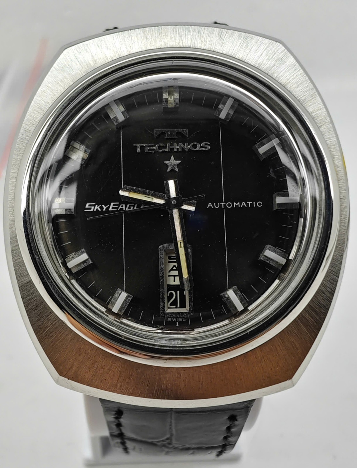 Vintage Technos Sky Eagle Automatic 2630 Day-Date Stainless