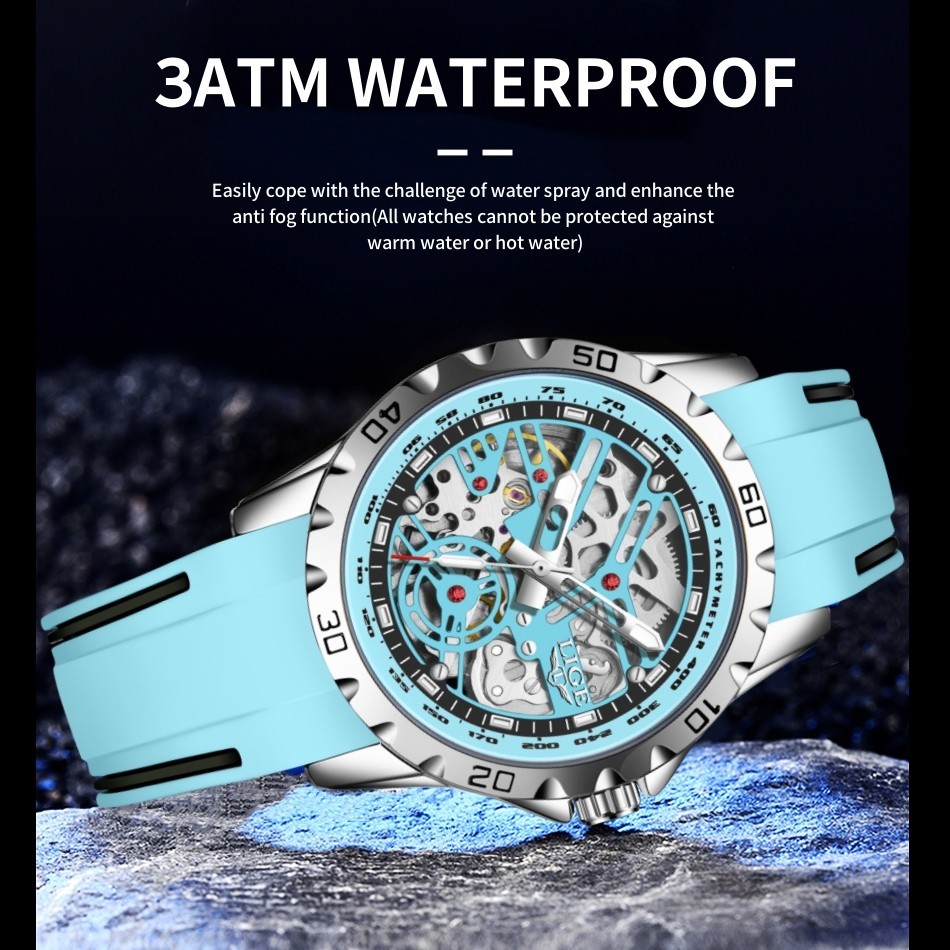 LIGE Men Quartz Watch Automatic Mechanical Steel Casual Business Male Wristwatch