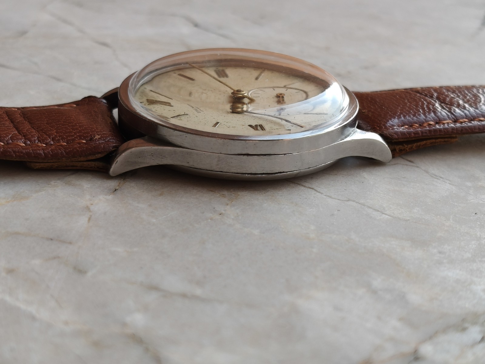 30s ULYSSE NARDIN CALATRAVA OVERSIZE STEEL CASE 37.5mm RARE VINTAGE WATCH WATCHES