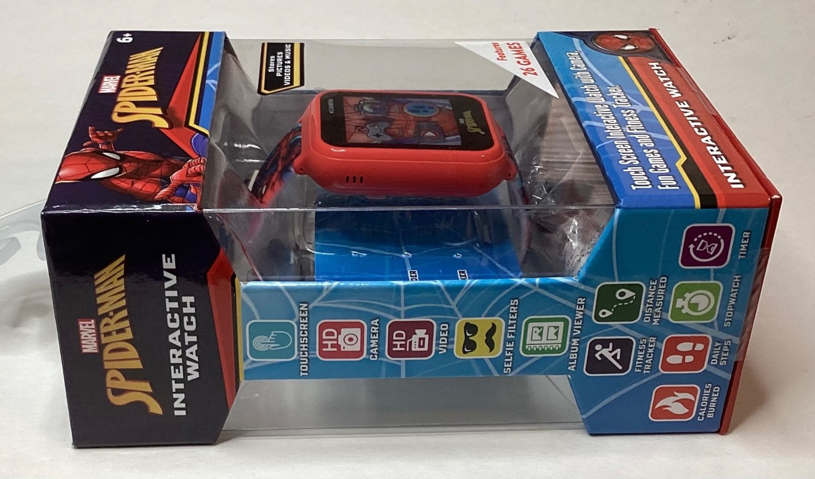 NEW MARVEL SPIDER MAN INTERACTIVE WATCH- TOUCH SCREEN INTERACTIVE W/26 GAMES